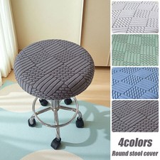 Round Bar Stool Covers Polyester Elastic Fit 28-40cm For Home Restaurant Use