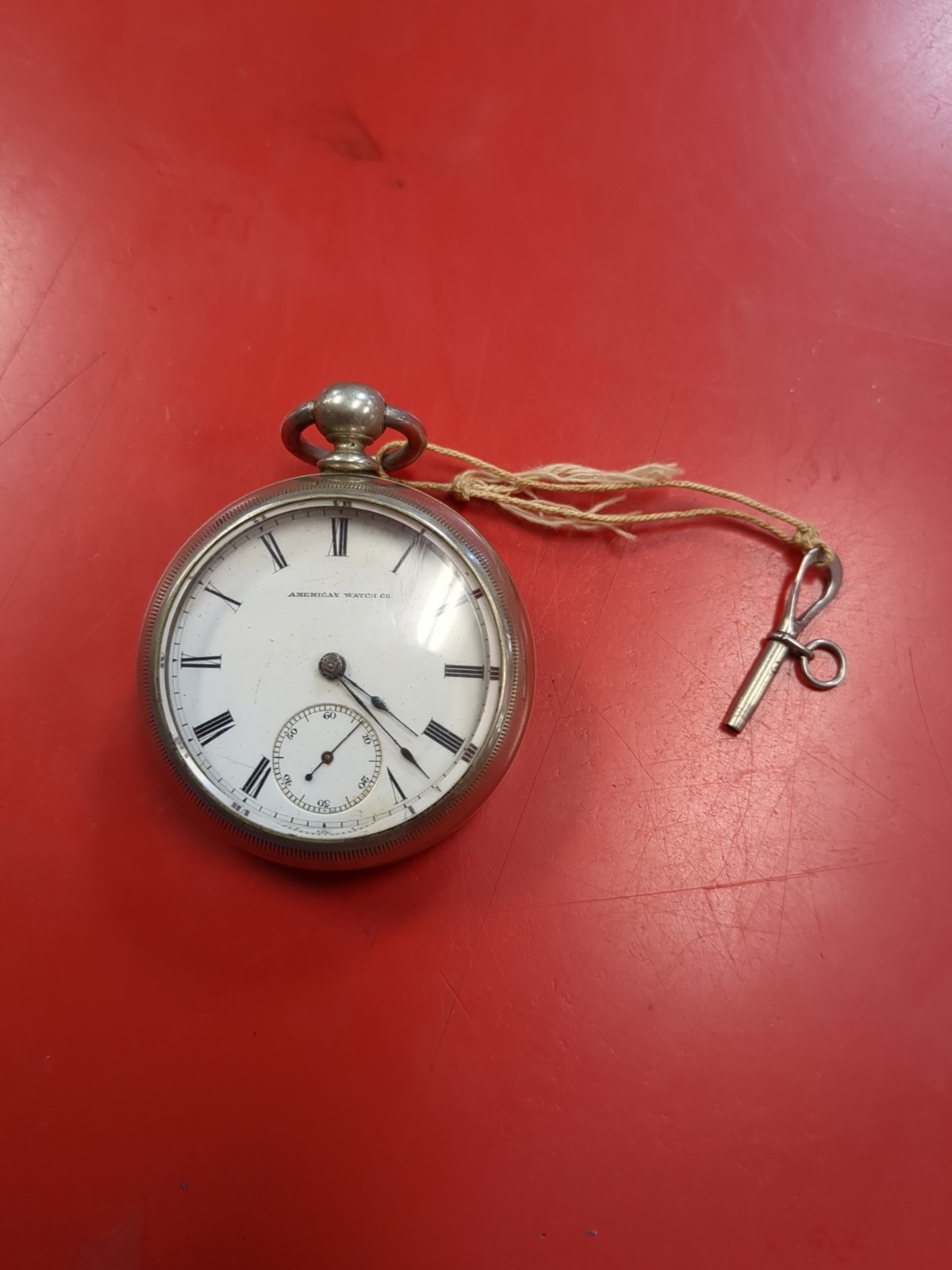 American Watch Co Waltham Mass Fahys Oresilver 1884 Pocket Watch *RUNS* With Key