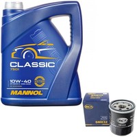 MotoröL Set 10W-40 5 Liter + ÖLfilter SM 832 FüR Renault Clio II Thalia I 1.2