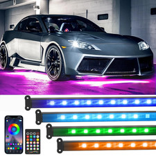 4pcs Underglow Led Lightshigh Brightness Rgb Neon Exterior Light Strips For Car