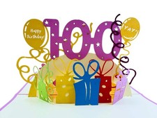 iGifts And Cards 100th Birthday 3D Pop-Up Card   Sweet Celebration 4.75"x7