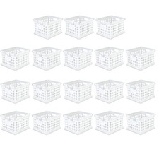 Sterilite Stackable Plastic Storage Open Crat...