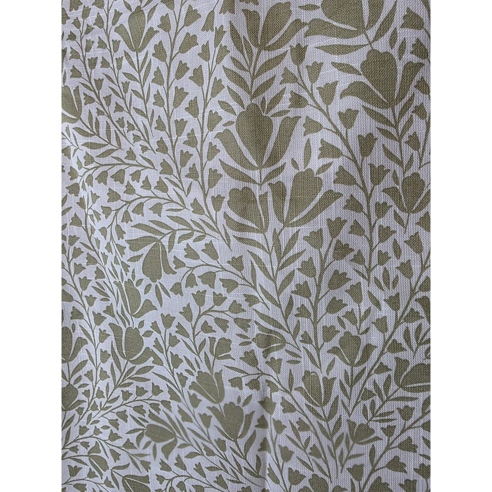 THRESHOLD White Printed Green Floral Leaves STANDARD Pillow Shams set of 2 - Image 3 of 4