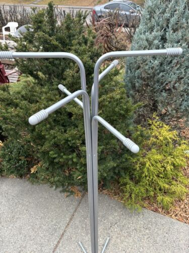 RIGG Coat Stand Rack Hanger by Tod Bjorklund IKEA Vintage Postmodern Grey Metal - Picture 9 of 12