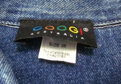 COOGI AUSTRALIA throwback XL jean jacket 1980s denim hip hop size 36 embroidery - Picture 4 of 4