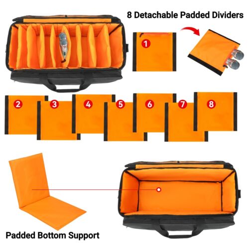 Talrizio Gig Bag Cable File Bag Gear Organizer DJ Musician Bag 15.6" Laptop VT - Picture 3 of 7
