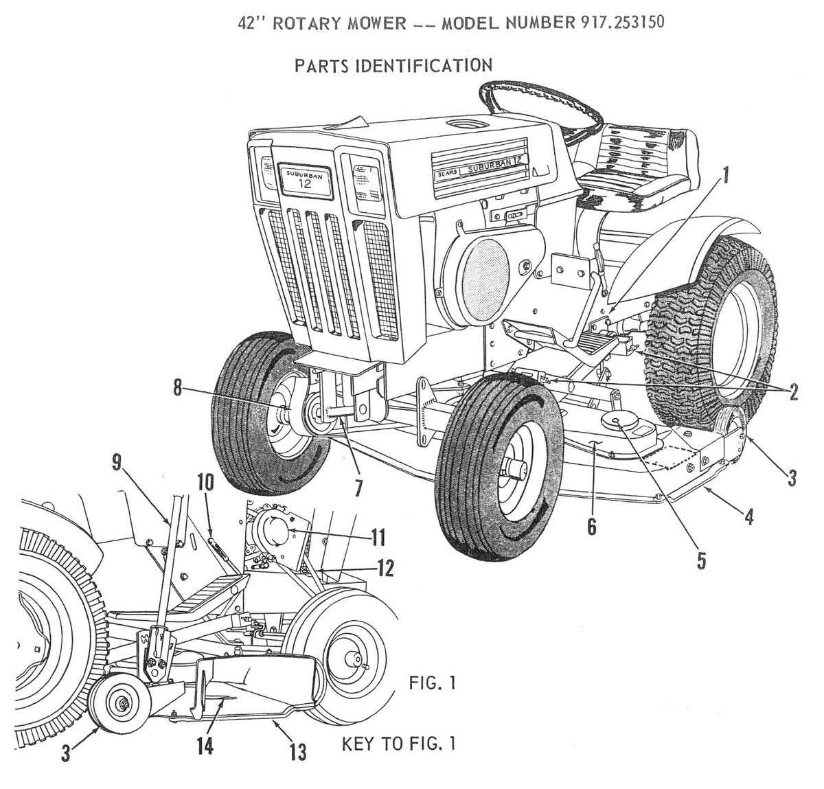 Sears Roebuck Rotary Mower Owner's Parts Manual Super