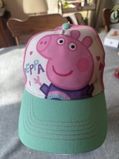 Peppa The Pig Baseball Cap Hat Kids Adjustable Youth Size pink/ Teal