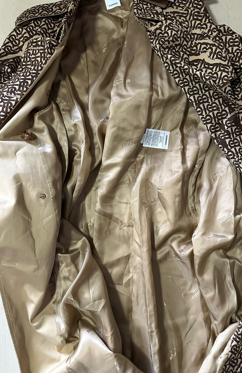 New $3750 Burberry Women's Pedley Belted Logo Trench Coat