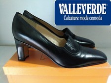 Valleverde Classic Elegant Loafer Women's Black Leather Shoe No. 36-40 New