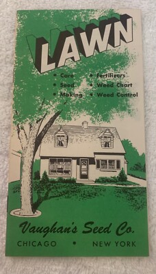 Vintage Vaughan's Grass Lawn Seed Pamphlet Brochure (A3)
