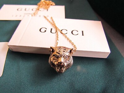 Gucci Le Marche Des Merveilles 18k Gold Diamond Onyx Feline