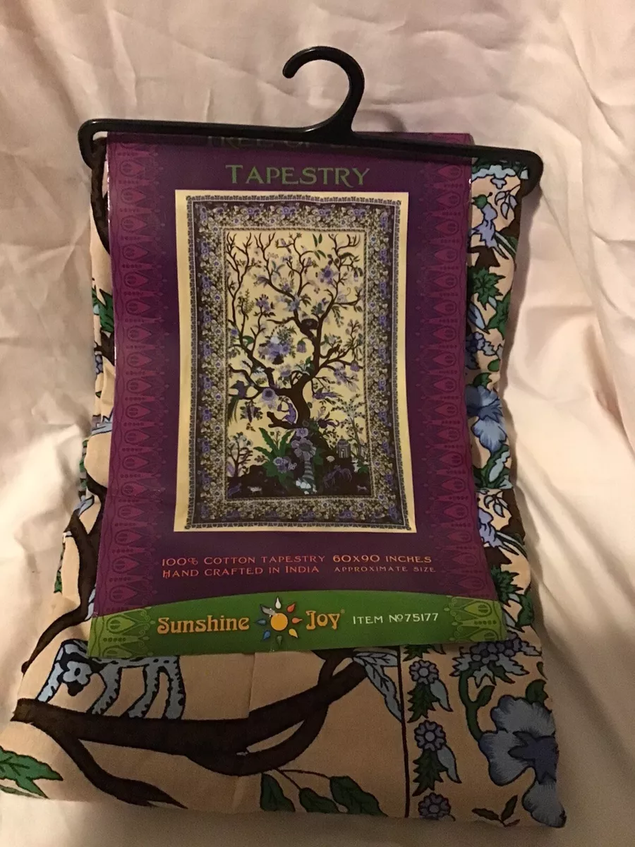 Sunshine Joy Tree Of Life Indian Tapestry Beach Sheet Hanging Wall
