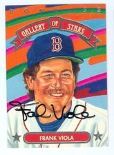 Frank Viola autographed baseball card 1992 Donruss #GS-6 Gallery of Stars