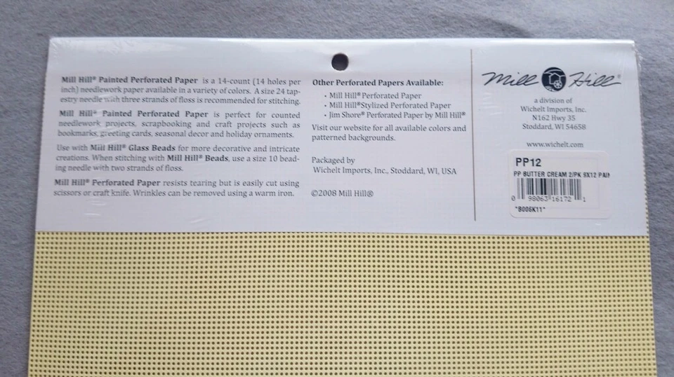 Mill Hill painted perforated paper 14ct 9"x12"x 2 sheet pack for cross stitch. - Image 3 of 4