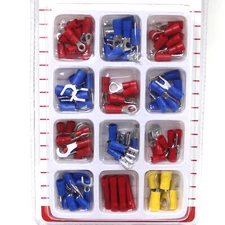 100 pcs Assorted Insulated Electrical Wire Connectors Terminals Set Kit