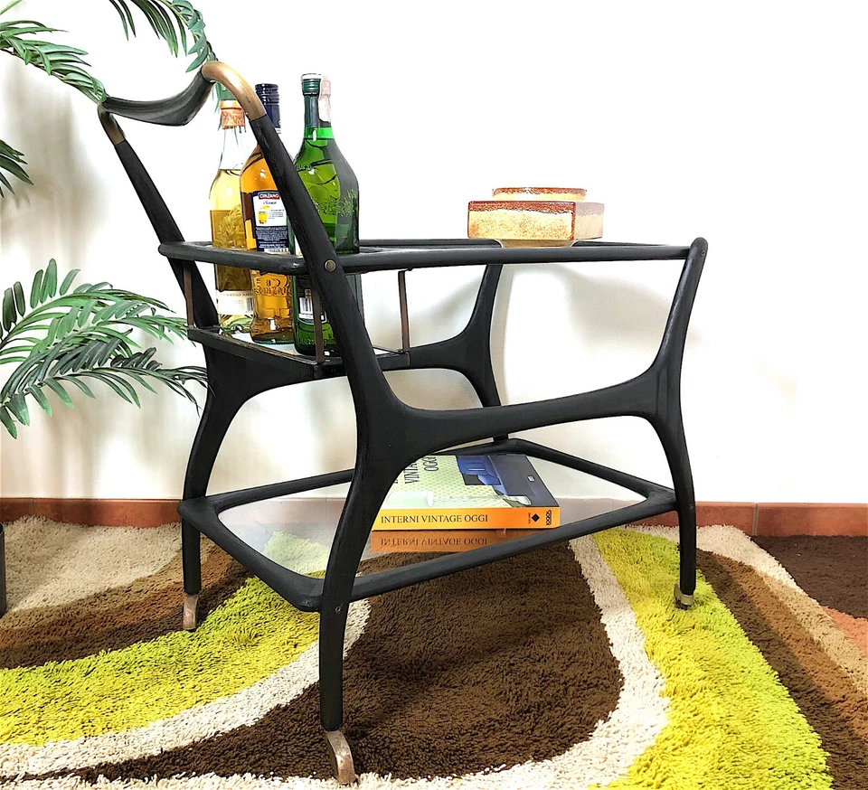 Carrello Bar di Ico Parisi By De Baggis Anni 50 Made in Italy VINTAGE INTERIOR - Immagine 3 di 4