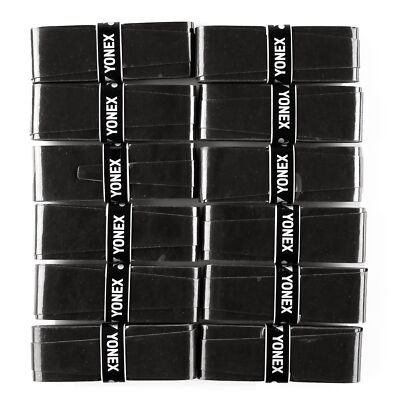 Yonex Super Grap Overgrip 12 Pack Tacky Shock Absorbing Performance Black White