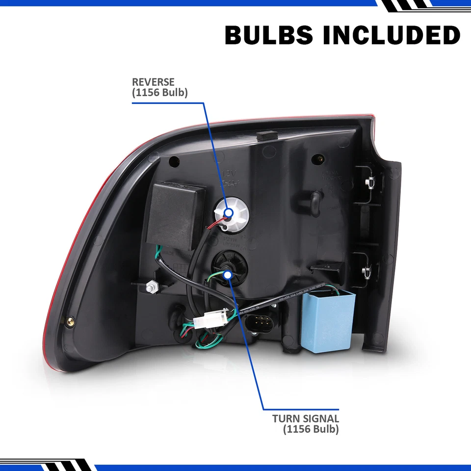 2003-2006 Porsche Cayenne SUV Red Clear LED Brake Tail Lights Pair - Image 2 of 4