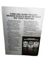 1976 Quaker State Motor Oil Made To Help Oil cans Original Print Ad vintage 70s