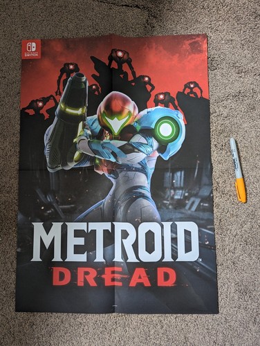 Nintendo Switch Metroid Dread Poster 60X42CM NEW SEALED - 第 1/2 張圖片