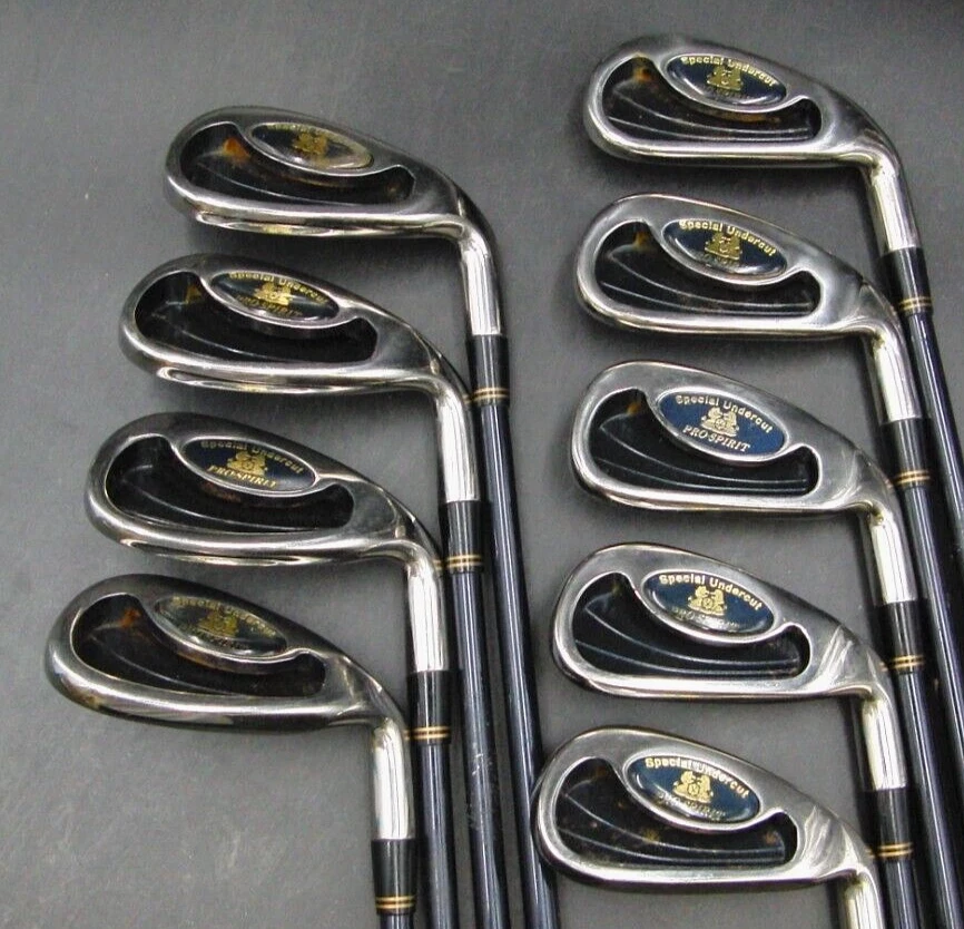 Set of 9 x Ray Cook Pro Spirit Irons 3-SW Regular Graphite Shafts Ray Cook Grips - Image 2 of 4