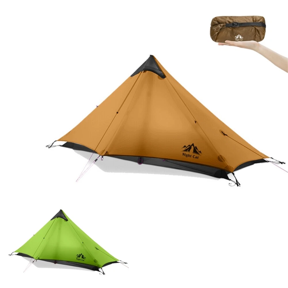 Ultralight 3 Season Camping Tent for 1 Person - Professional Grade 20D Nylon