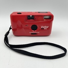 Vivitar PS55s 35mm Point  Shoot Film Camera With Case - Parts Or Repair Only