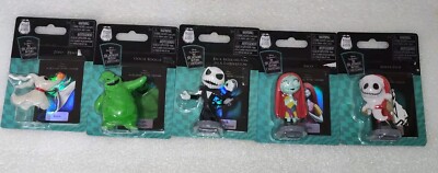 THE NIGHTMARE BEFORE CHRISTMAS - Set Of 5 Mini Figures W/ HOLOGRAPHIC CARDS- NEW