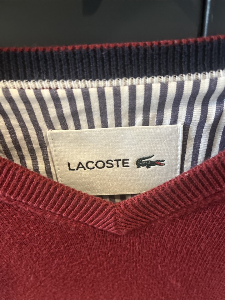Lacoste Long Sleeve Light Weight Sweater Size Large eBay