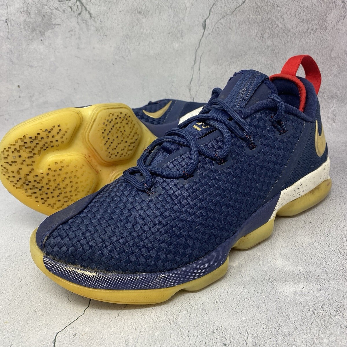 Nike LeBron 14 XIV Low Size M Midnight Navy Metallic Gold 878636-400