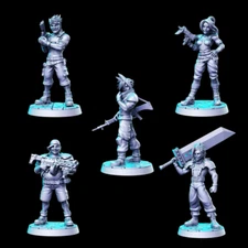 Final Fantasy VII Remake Miniatures - Resin FF7 Biggs Wedge Jessie Zack JRPG