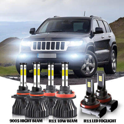 For Jeep Grand Cherokee 2014-2017 Combo LED Headlights+Fog Light Bulbs Kit 6000K