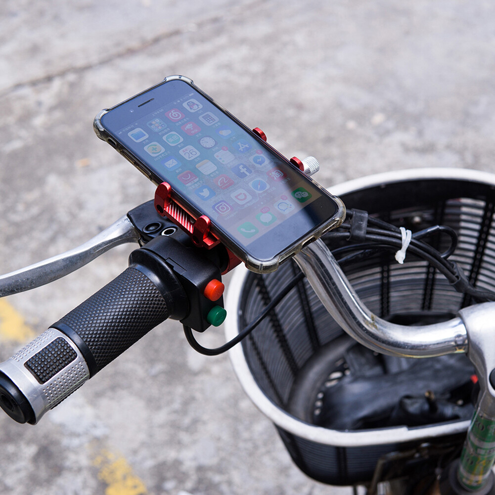 OUO Q88 Bicycle Motorcycle Phone Holder Aluminum Alloy Bike Cell Phone