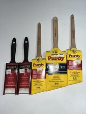 Purdy Master Finish Stiff Nylon Polyester All Paints and Stains Set of 5