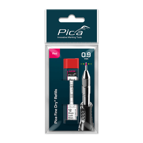 Pica 7031/SB Red Fine Dry Refill Set, 12-Pack