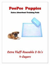 4-Layer Puppy Pads Extra Absorb Deluxe Grade Up to 3x' Reusable Asst'd Sizes