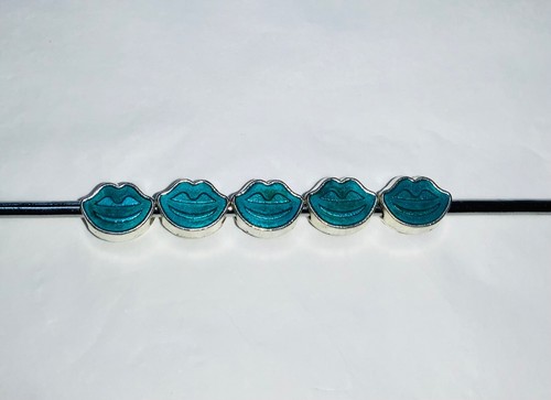 5 METAL & ENAMEL European Large Hole Spacer Beads Various Colours & Styles B - Picture 38 of 41
