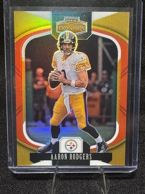 AARON RODGERS 2025 PANINI HONORS #26 RED PRIZM 17/35 STEELERS