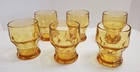 6 USED Vintage Georgian Amber Set Of  6 Glasses Tumblers You get them all!