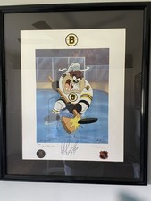 RAY BOURQUE Toon Art Warner Brothers Taz Boston Bruins Lithograph