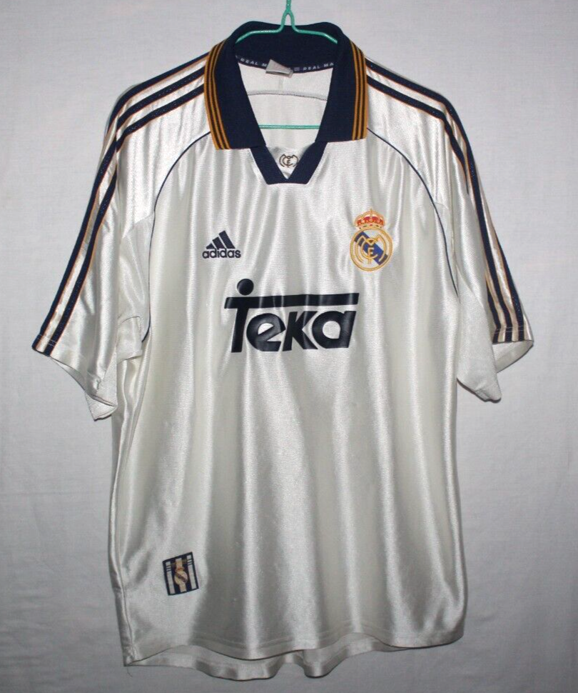 Real Madrid Home 1998/2000 Adidas Teka Vintage Soccer Shirt