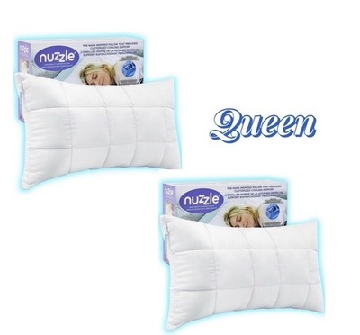 Nuzzle Cooling Adjustable Pillow for Side Queen Size (Set of 2), White