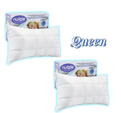 #ad #ad Nuzzle Cooling Adjustable Pillow for Side Queen Size Set of 2 White $87.97