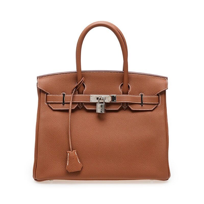 Hermes Camel Gold Birkin 30 Silver-tone Tote Bag 12345 125695898