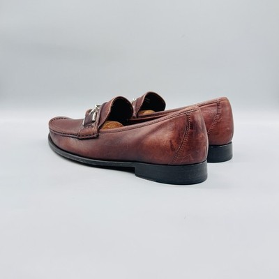 Cole Haan Shoes Mens 9.5 Brown Leather Bit Loafers Slip On Dress Square Toe Cole Haan Shoes Mens 9.5 Brown Leather Bit Loafers Slip On  main image 2