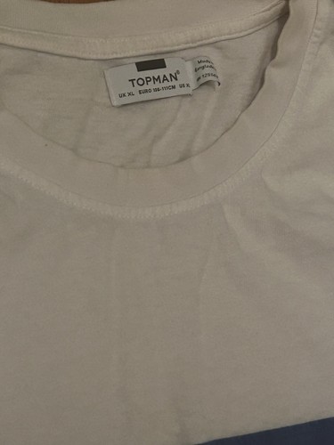 Topman XL White 90s Panel Stripe Long Sleeve Tee - Picture 2 of 6
