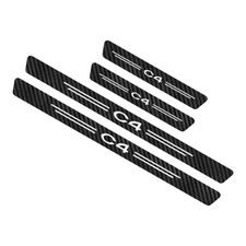 Citroen C4 Door Sill Protectors 4PCS Carbon Fibre Anti-Scratch Entry Guards