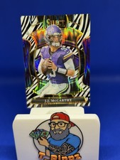 J.J. McCarthy [Zebra Prizm] #14 Prices | 2025 Panini Select