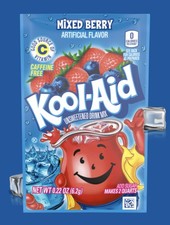 Kool Aid Mixed Berry Unsweetened Drink Mix 0.22 Oz Pack Of 12 Makes 2 Quarts